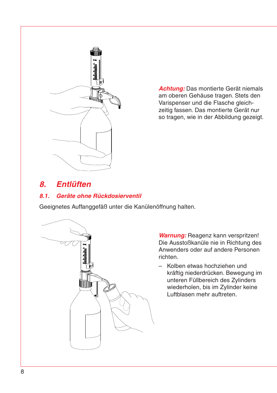 Entlüften | Eppendorf Varispenser 4962 User Manual | Page 14 / 110