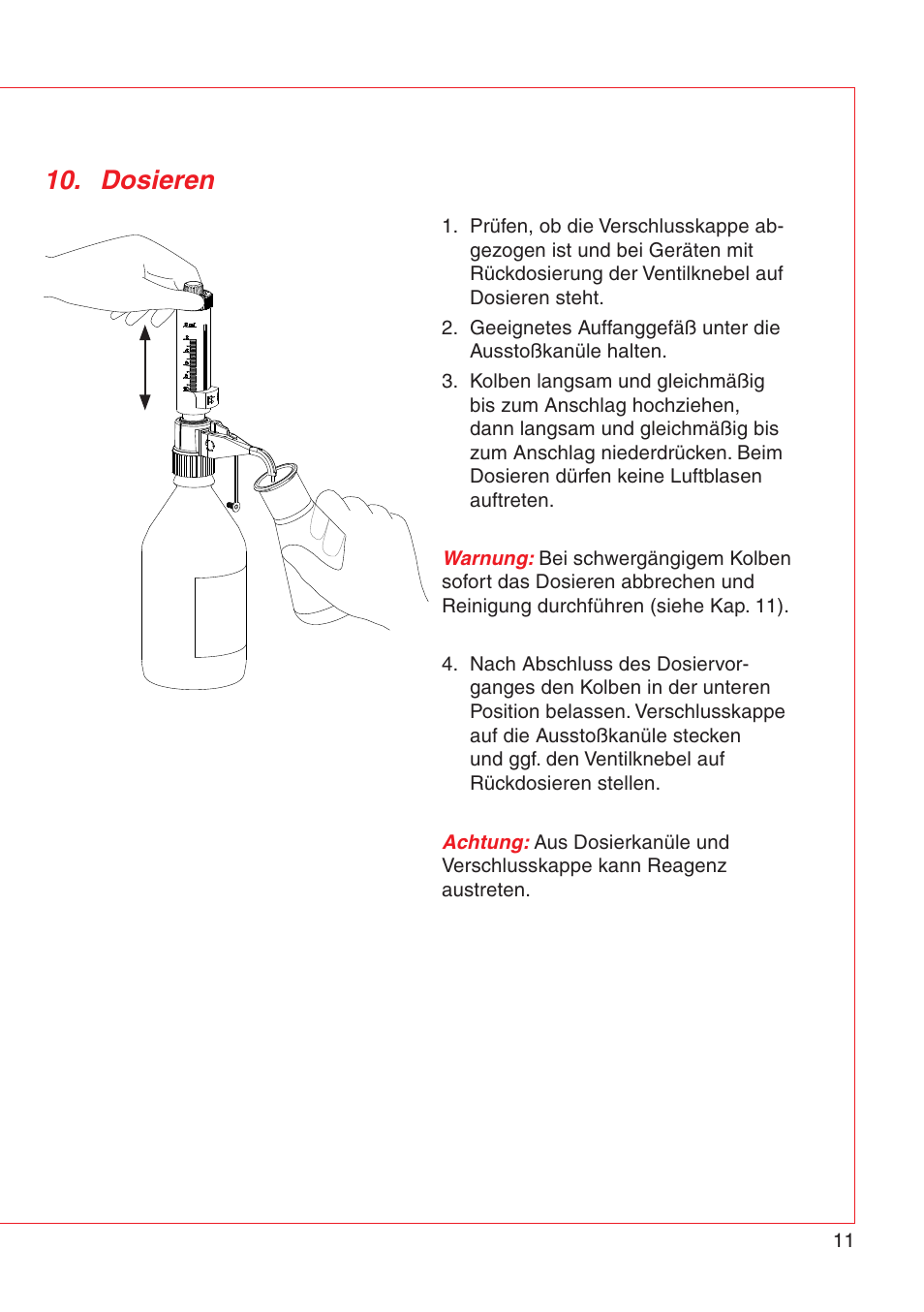 Dosieren | Eppendorf Varispenser 4962 User Manual | Page 17 / 110