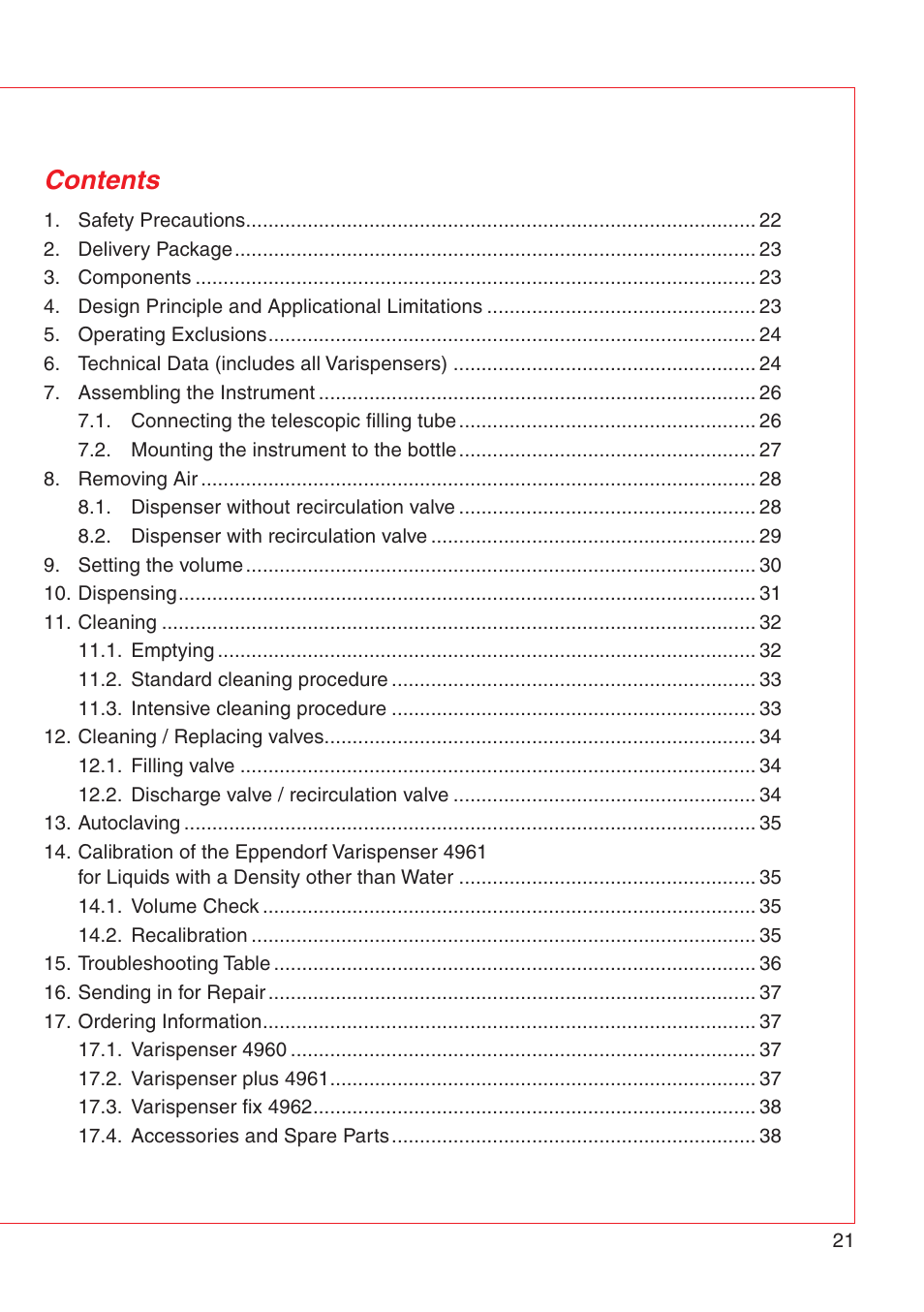 Eppendorf Varispenser 4962 User Manual | Page 27 / 110