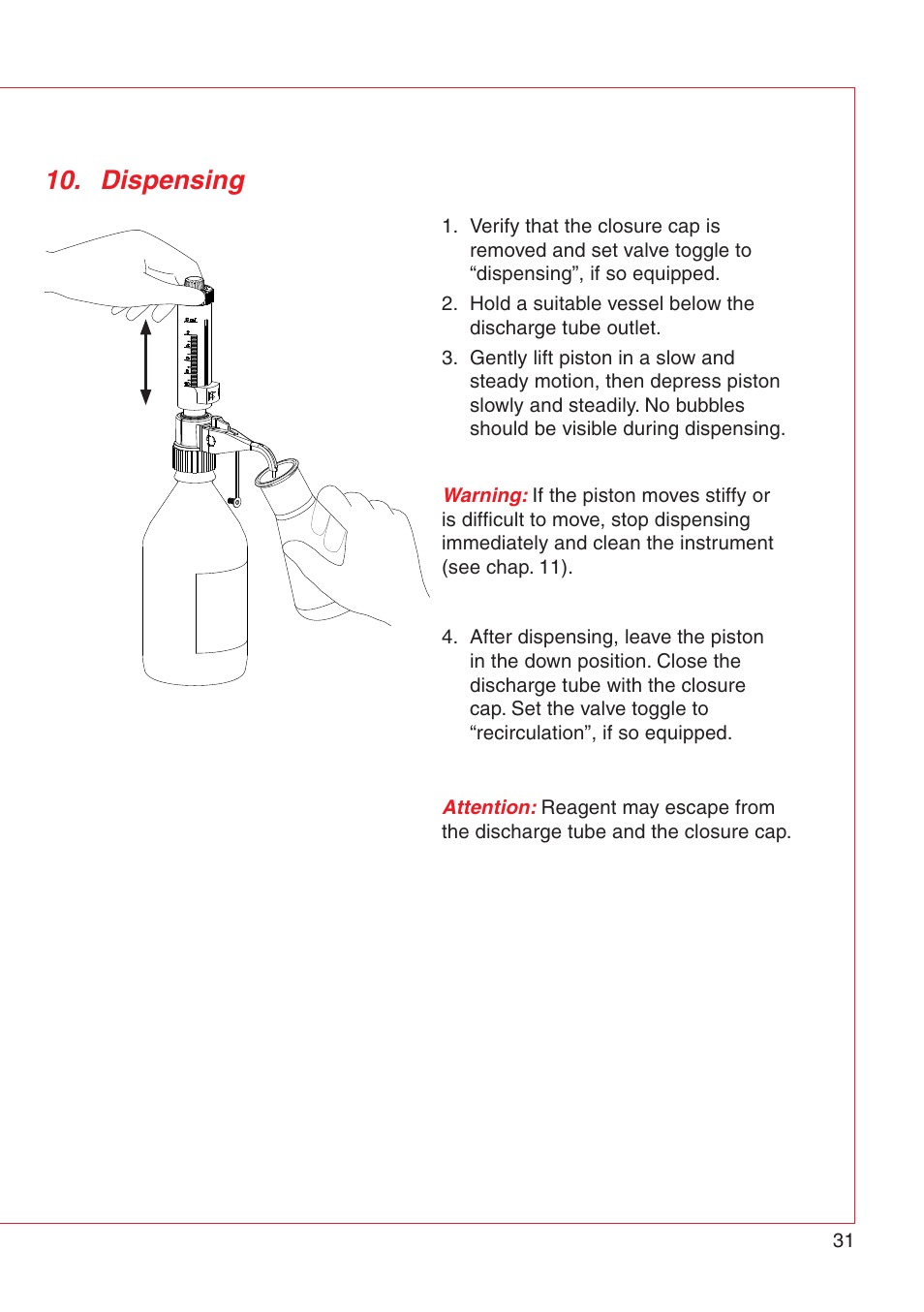 Dispensing | Eppendorf Varispenser 4962 User Manual | Page 37 / 110