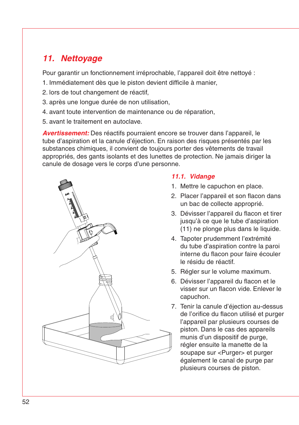 Nettoyage | Eppendorf Varispenser 4962 User Manual | Page 58 / 110