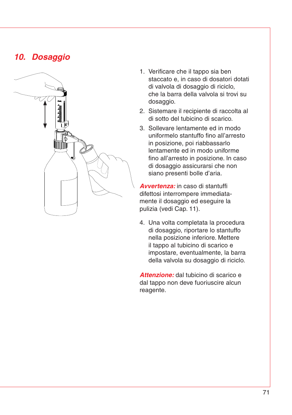 Dosaggio | Eppendorf Varispenser 4962 User Manual | Page 77 / 110