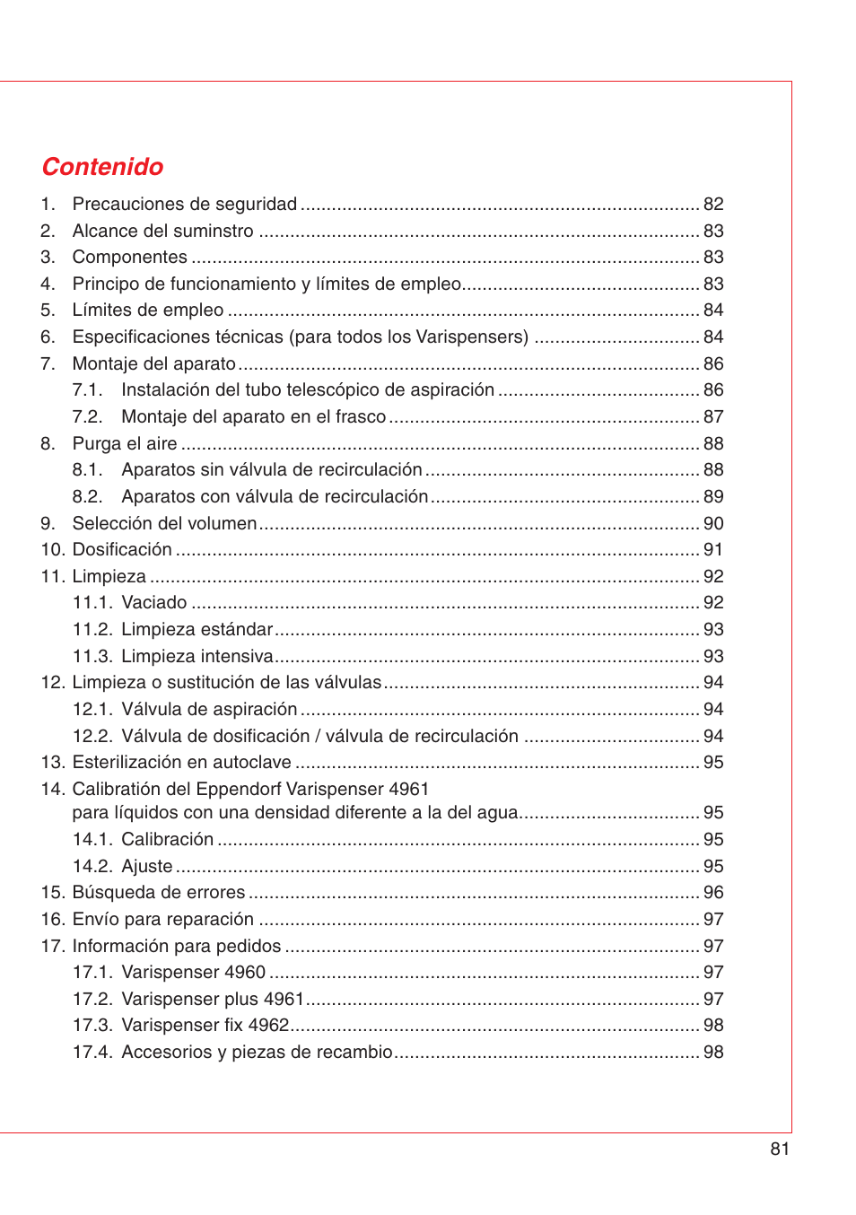 Eppendorf Varispenser 4962 User Manual | Page 87 / 110