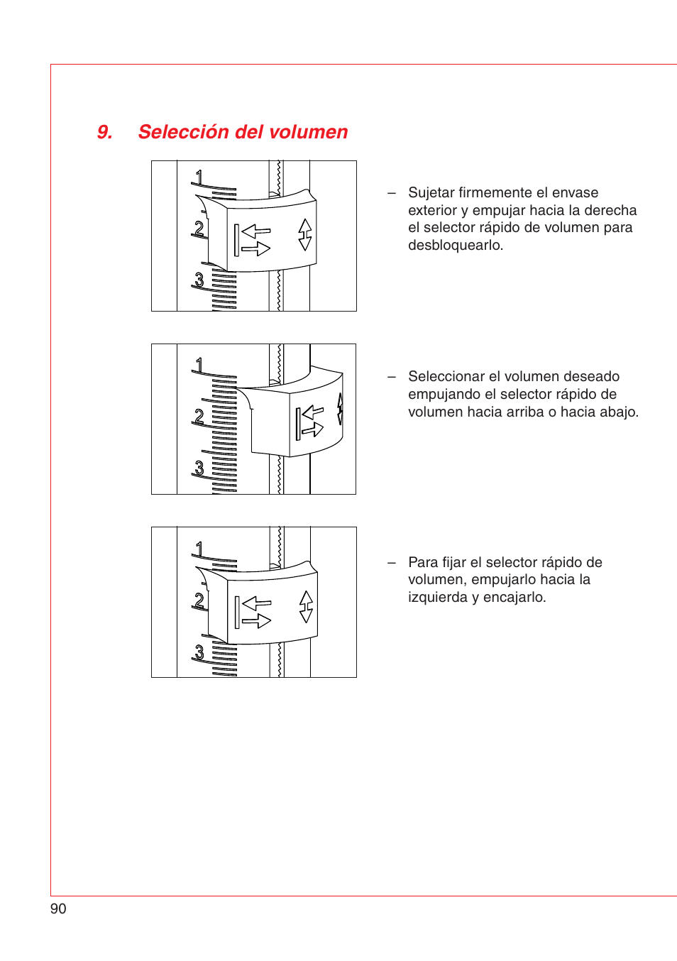 Selección del volumen | Eppendorf Varispenser 4962 User Manual | Page 96 / 110