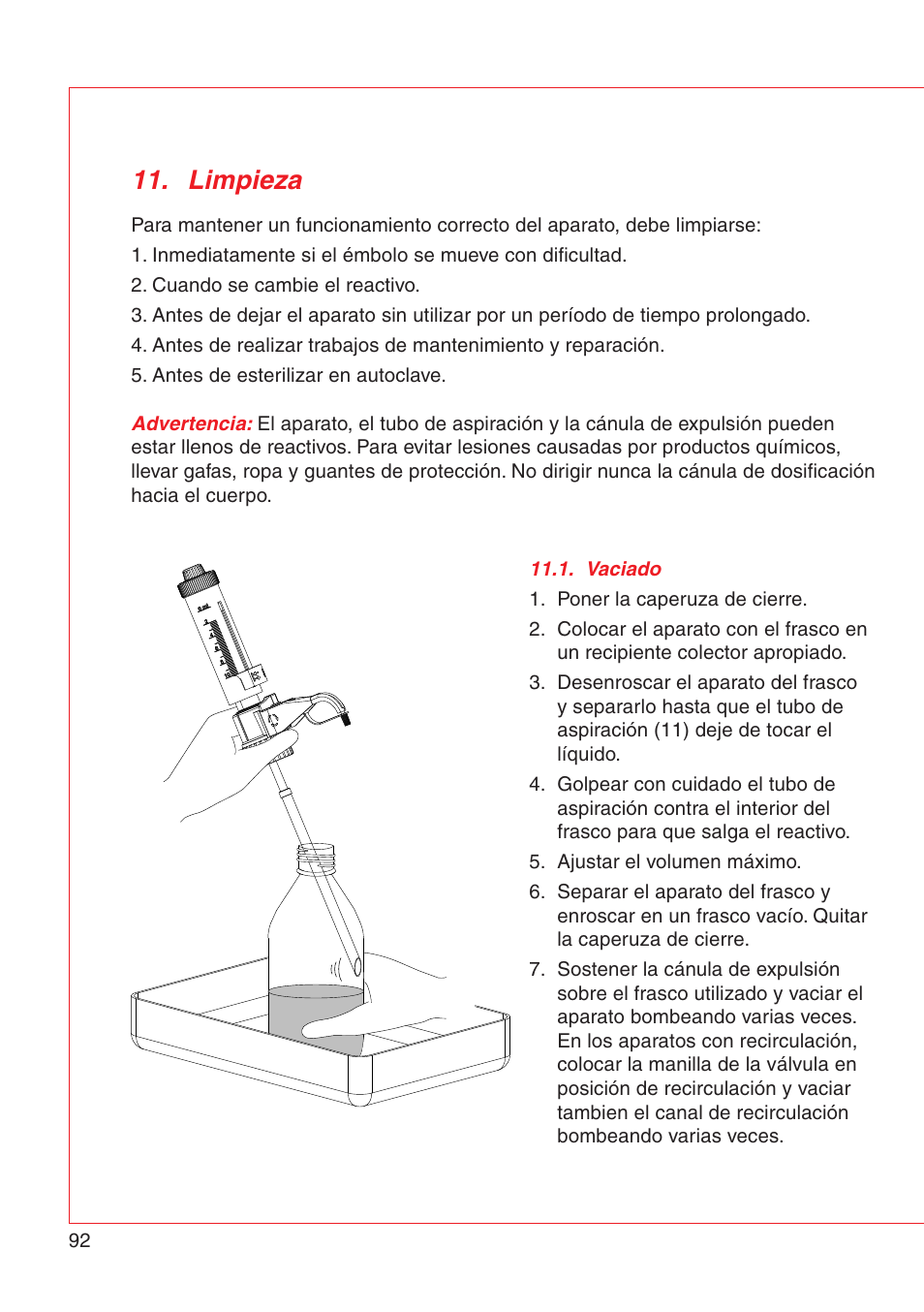 Limpieza | Eppendorf Varispenser 4962 User Manual | Page 98 / 110