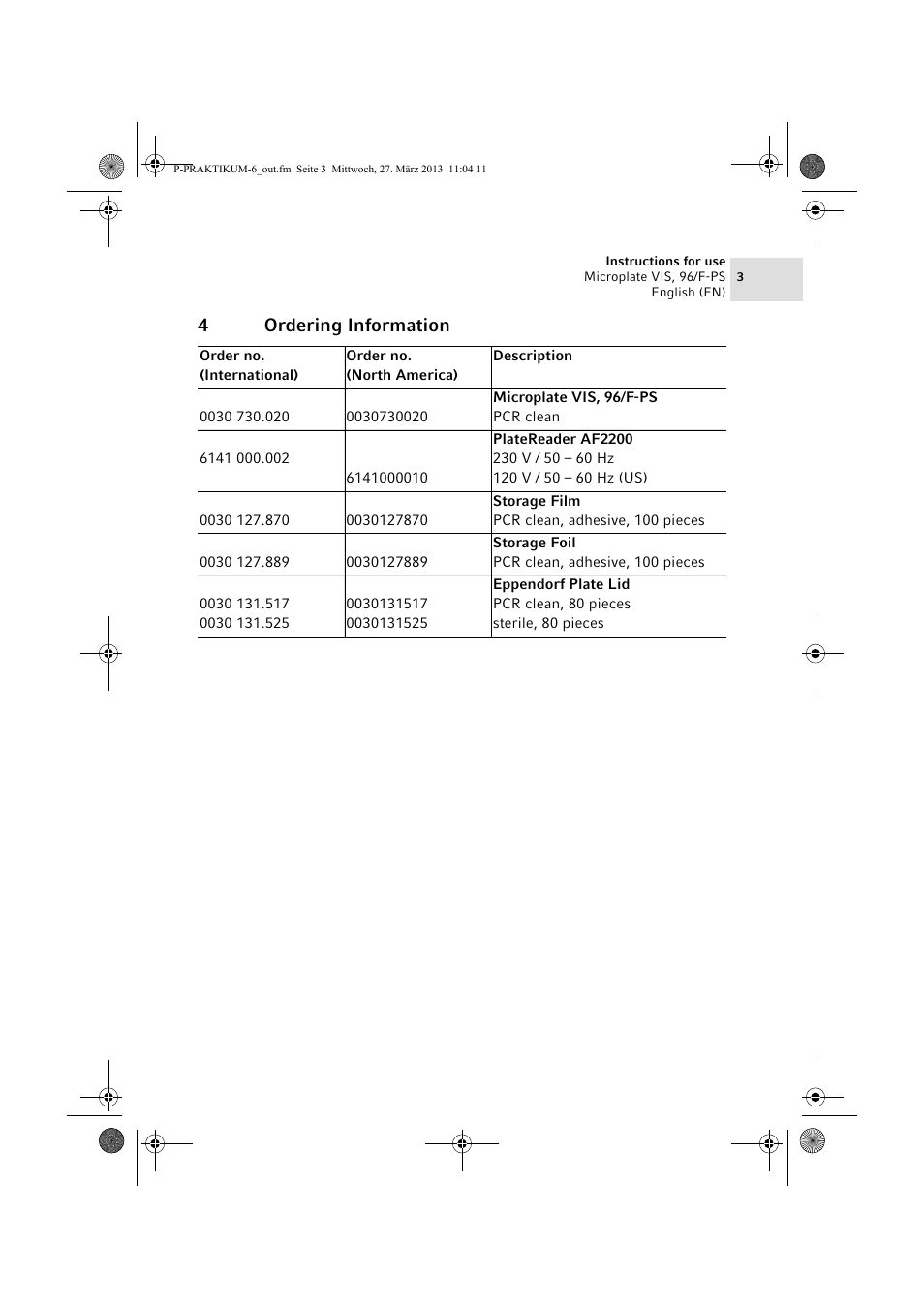 4 ordering information, 4ordering information | Eppendorf IFU CCC Plates User Manual | Page 3 / 4