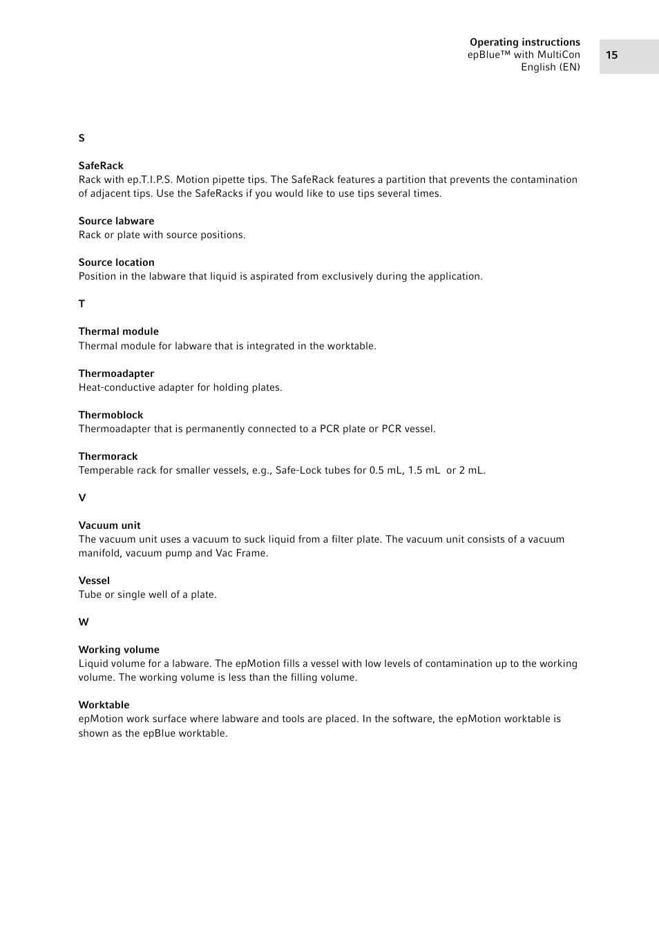 Eppendorf epBlue with MultiCon User Manual | Page 15 / 180
