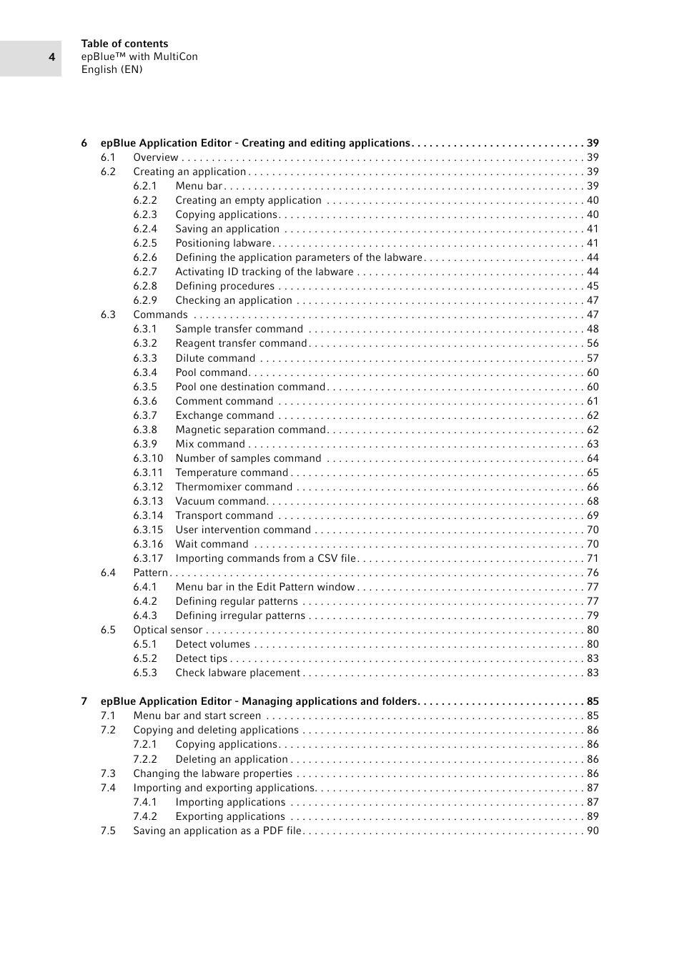 Eppendorf epBlue with MultiCon User Manual | Page 4 / 180