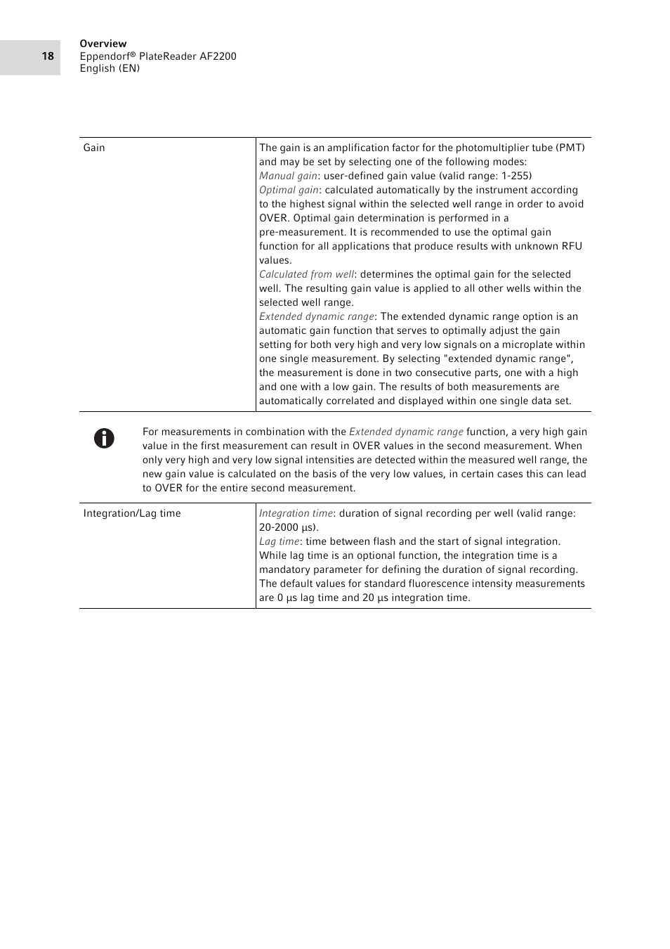 Eppendorf AF2200 Plate Reader User Manual | Page 18 / 78