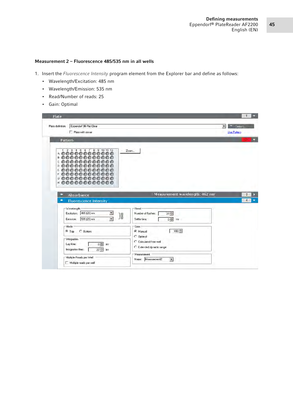 Eppendorf AF2200 Plate Reader User Manual | Page 45 / 78