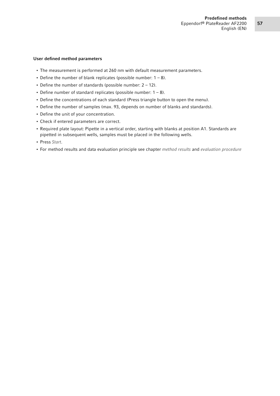 Eppendorf AF2200 Plate Reader User Manual | Page 57 / 78