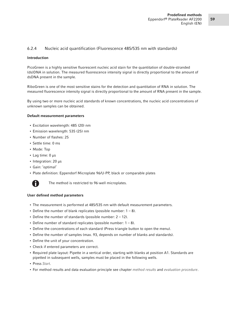 Eppendorf AF2200 Plate Reader User Manual | Page 59 / 78