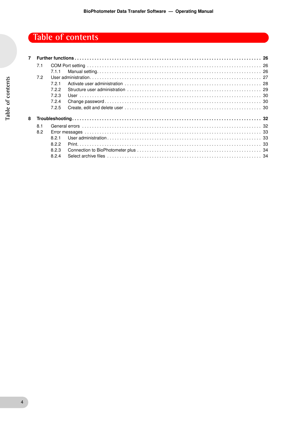 Eppendorf BioPhotometer Data Transfer User Manual | Page 4 / 36