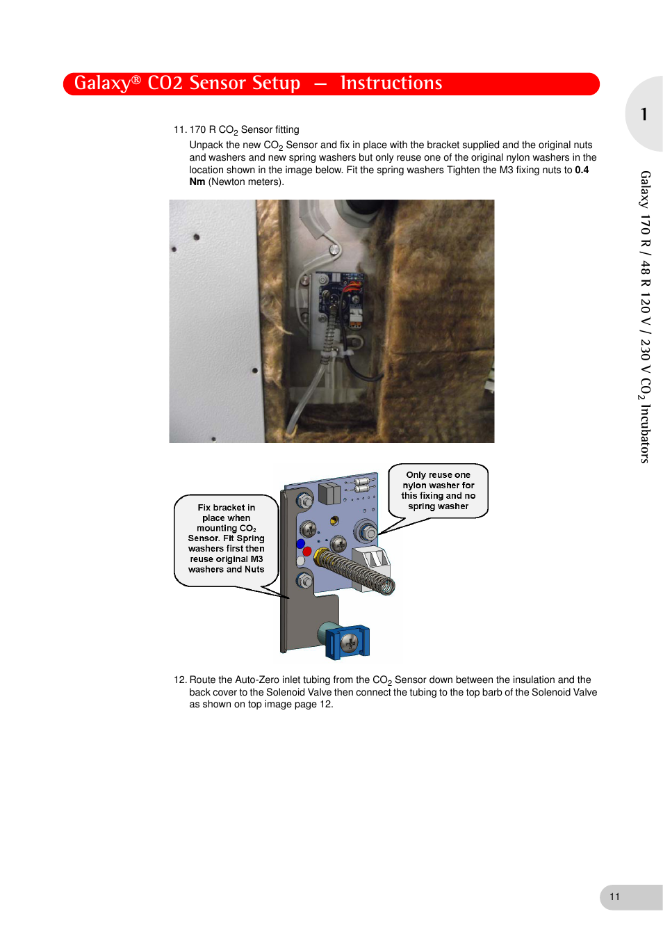 Galaxy® co2 sensor setup — instructions | Eppendorf Galaxy Gas Analyzer User Manual | Page 11 / 38