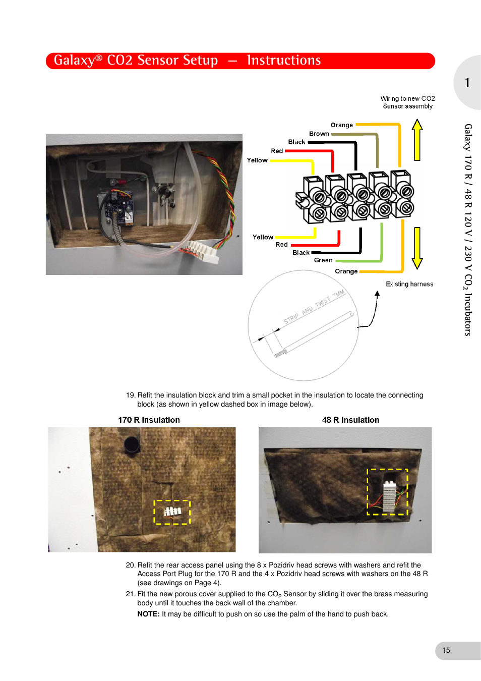 Galaxy® co2 sensor setup — instructions | Eppendorf Galaxy Gas Analyzer User Manual | Page 15 / 38