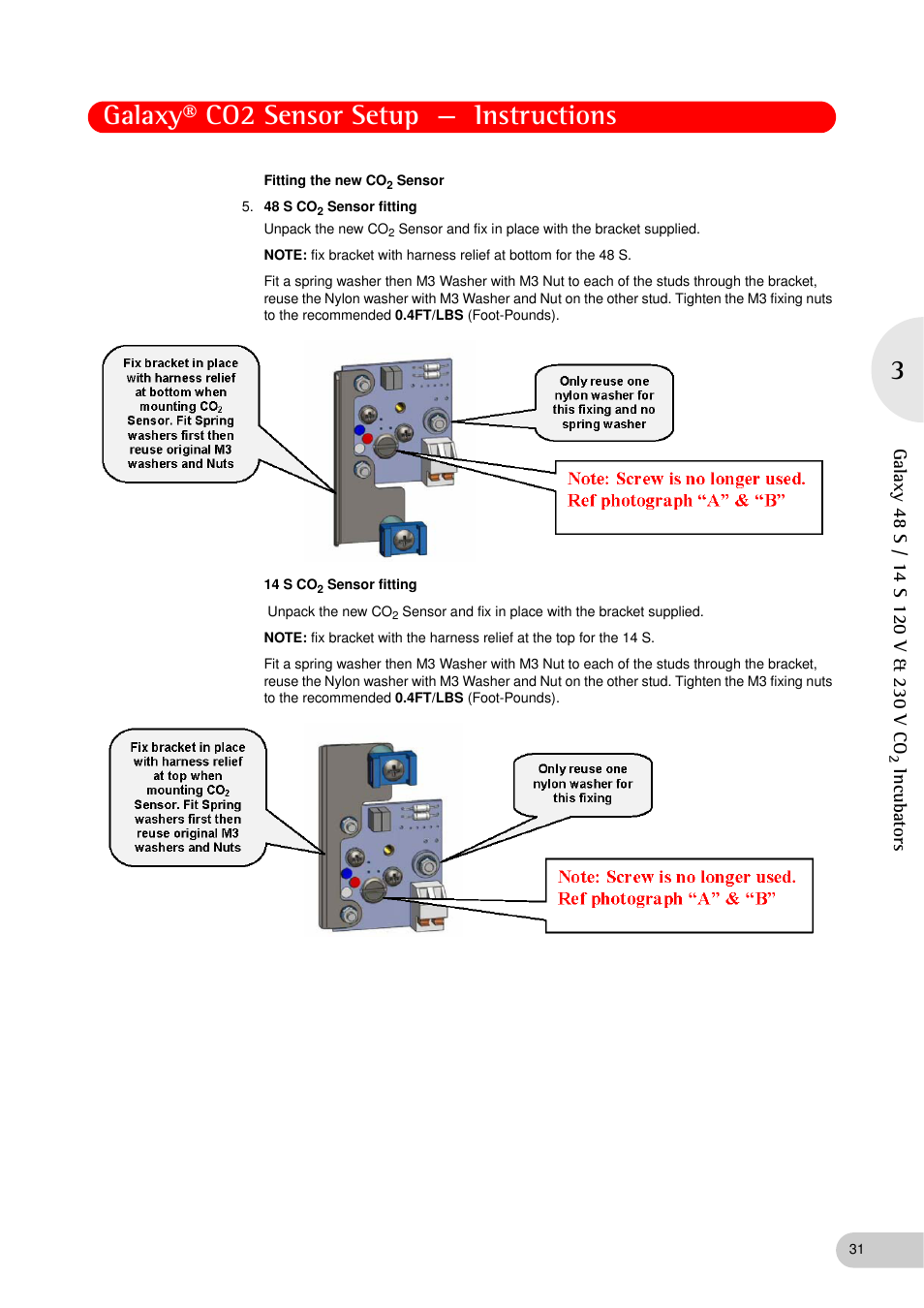 Galaxy® co2 sensor setup — instructions, Incubators | Eppendorf Galaxy Gas Analyzer User Manual | Page 31 / 38