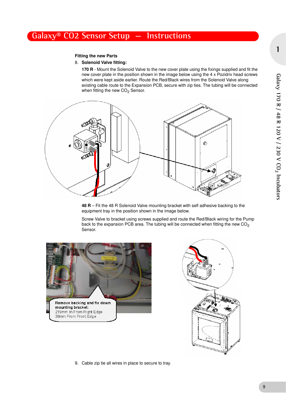 Galaxy® co2 sensor setup — instructions | Eppendorf Galaxy Gas Analyzer User Manual | Page 9 / 38