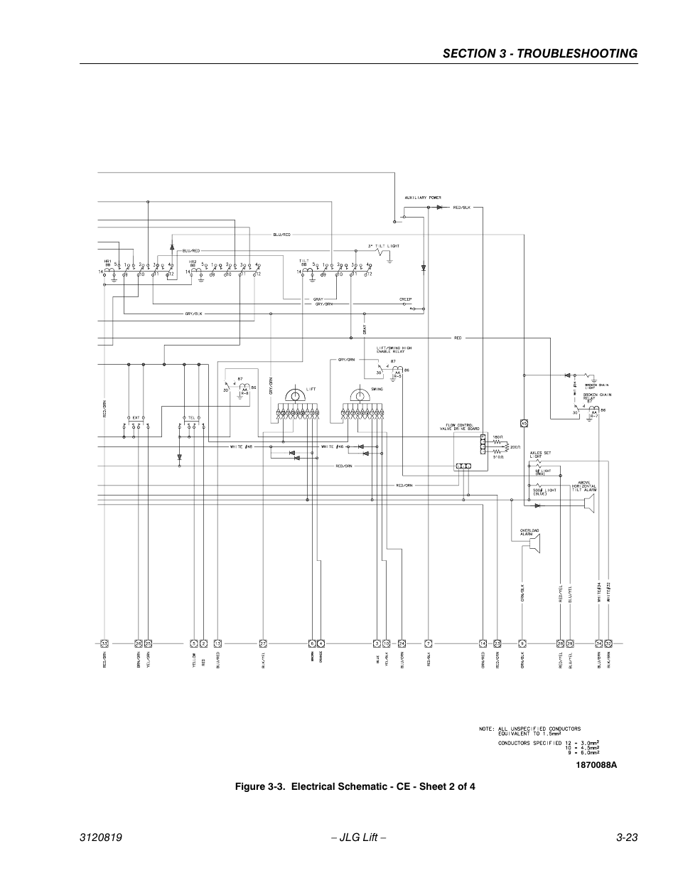 Electrical schematic - ce - sheet 2 of 4 -23 | JLG 120HX Service Manual User Manual | Page 109 / 116