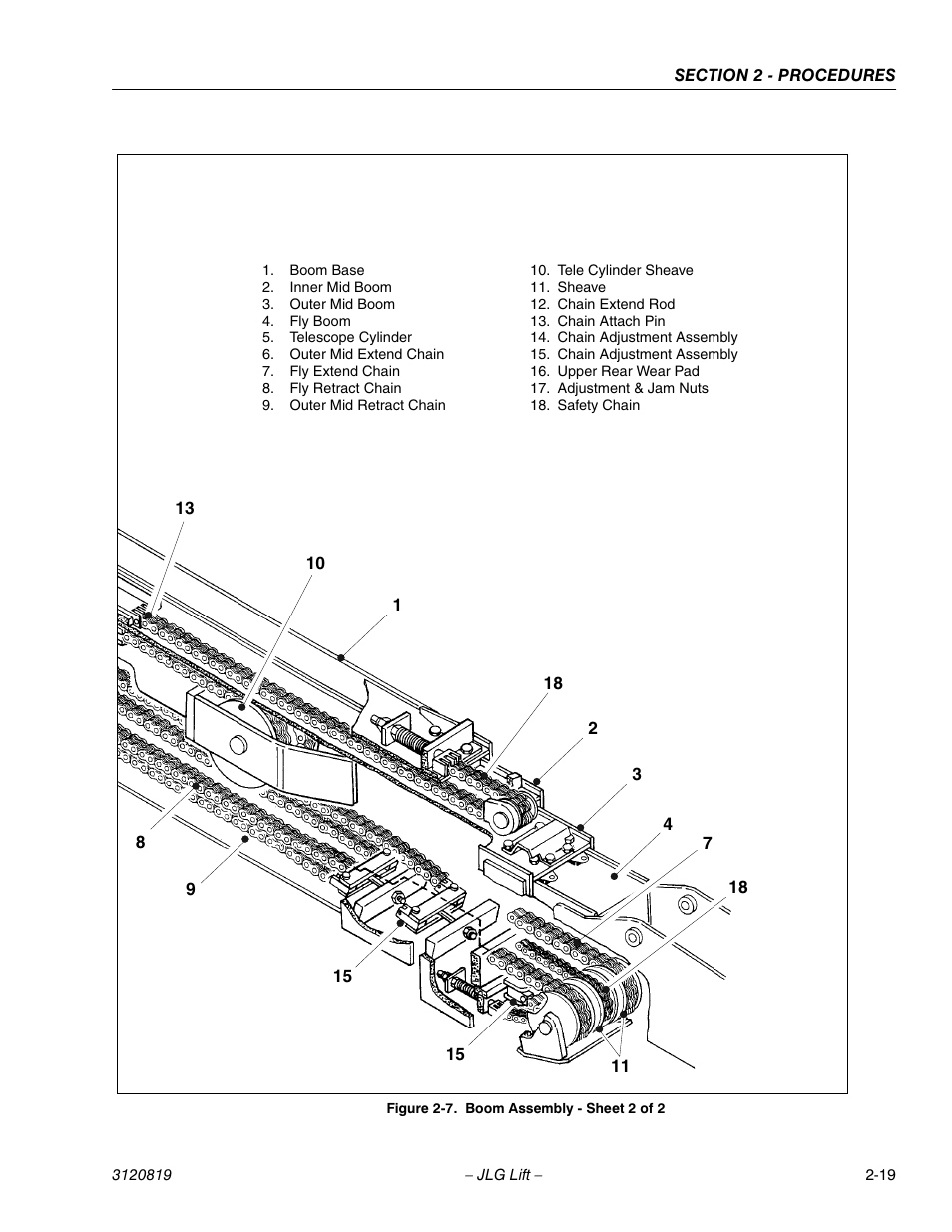 Boom assembly - sheet 2 of 2 -19 | JLG 120HX Service Manual User Manual | Page 41 / 116