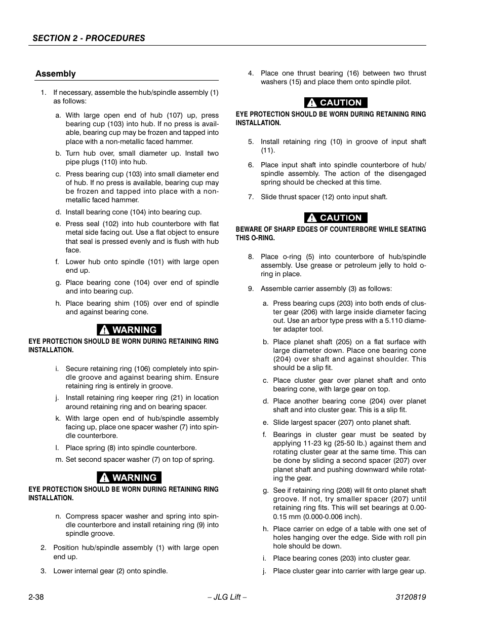 Assembly -38 | JLG 120HX Service Manual User Manual | Page 60 / 116
