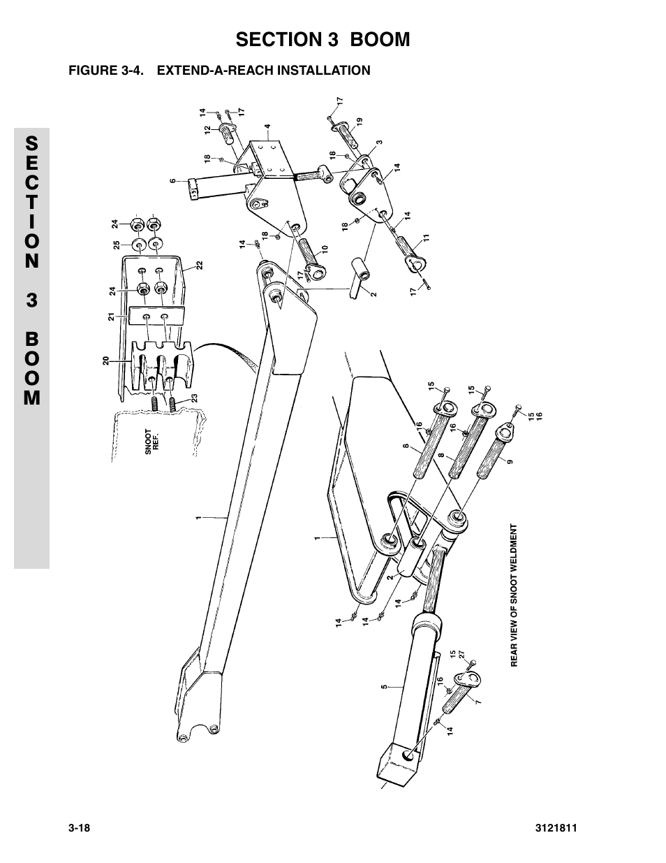 Figure 3-4. extend-a-reach installation | JLG 110SX Parts Manual User Manual | Page 112 / 224