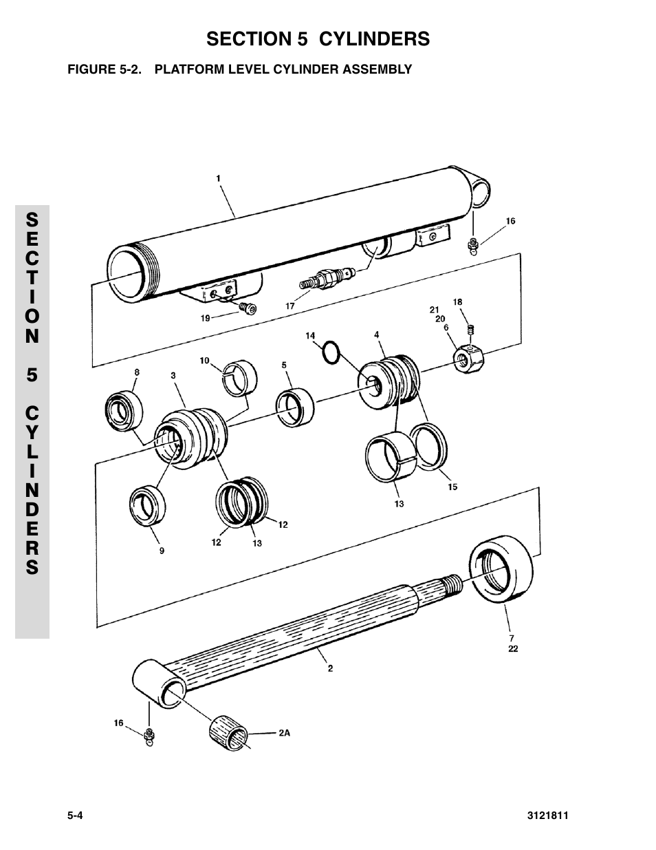 Figure 5-2. platform level cylinder assembly | JLG 110SX Parts Manual User Manual | Page 154 / 224