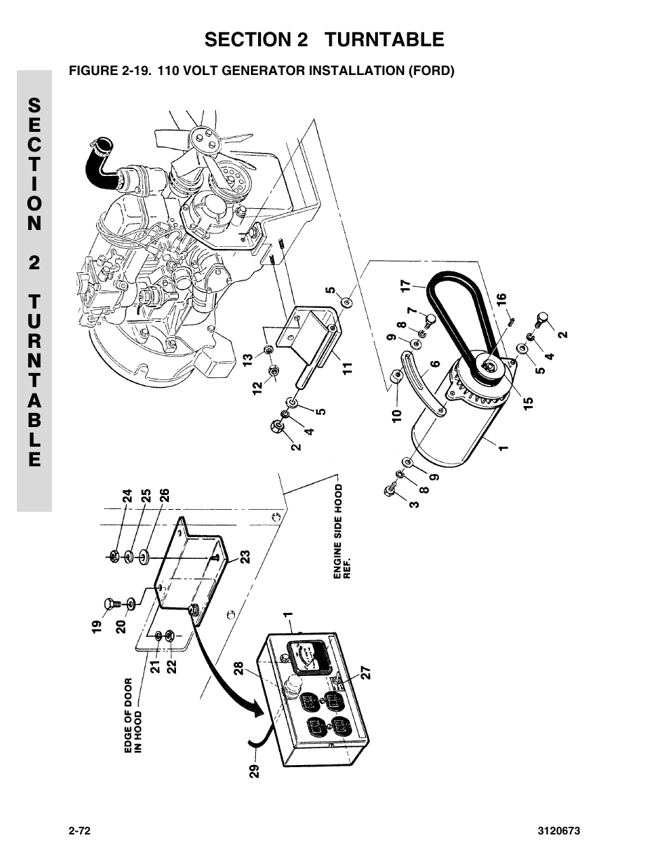110 volt generator installation (ford) -72 | JLG 40HA ANSI Parts Manual User Manual | Page 130 / 322