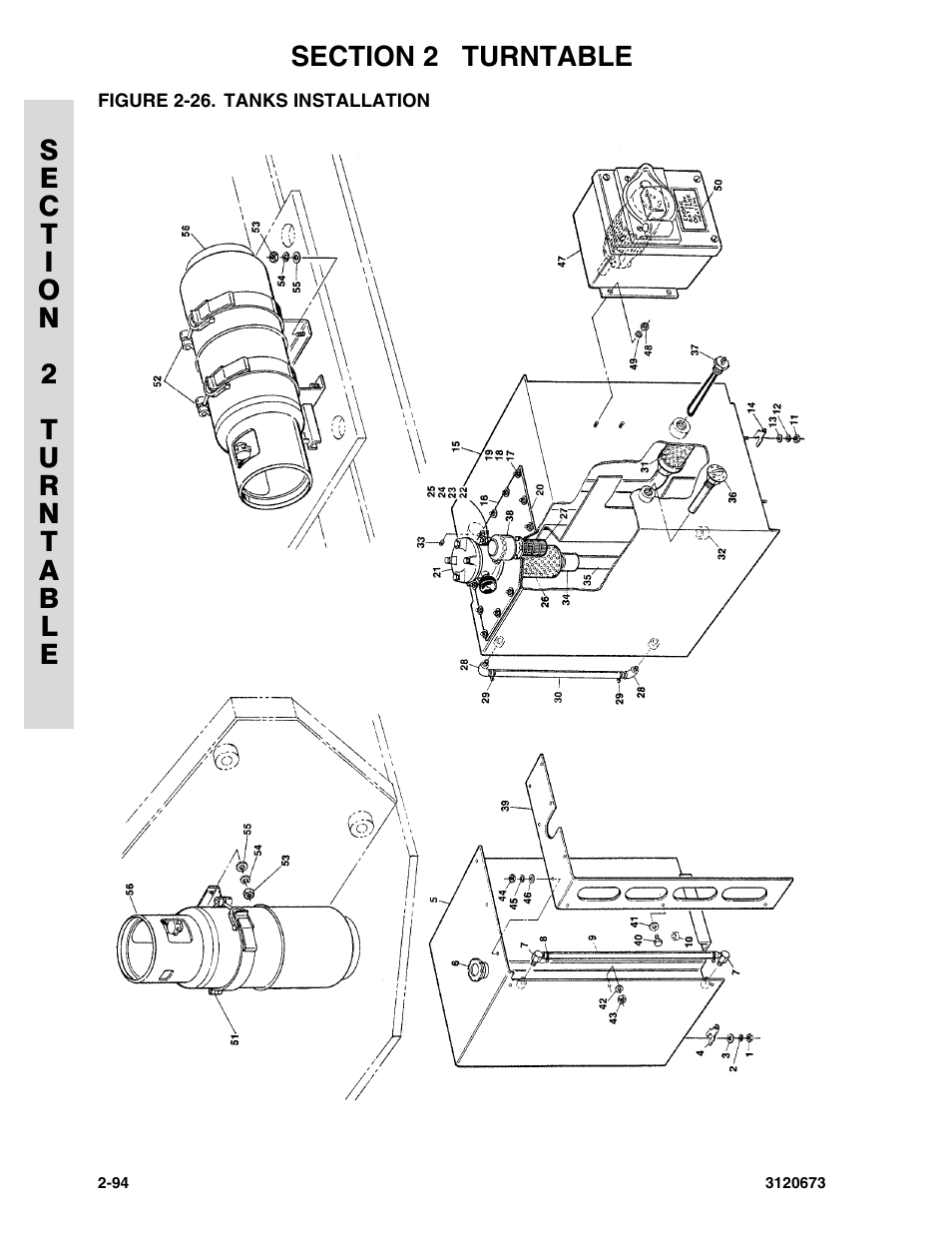 Figure 2-26. tanks installation, Tanks installation -94 | JLG 40HA ANSI Parts Manual User Manual | Page 152 / 322