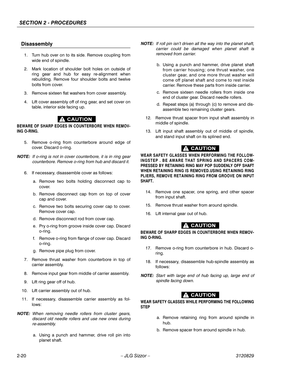 Disassembly | JLG 500RTS Service Manual User Manual | Page 36 / 100