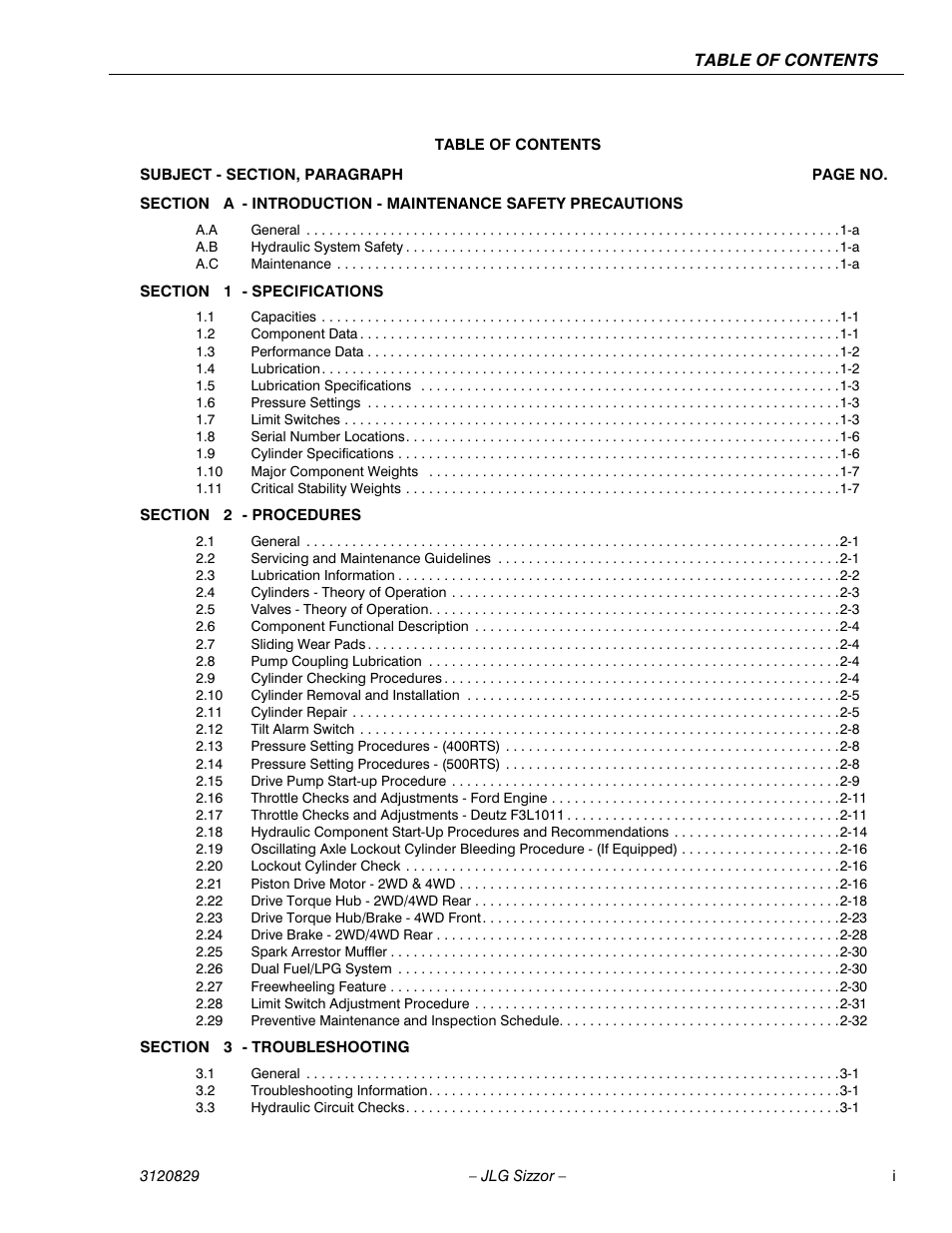 JLG 500RTS Service Manual User Manual | Page 5 / 100
