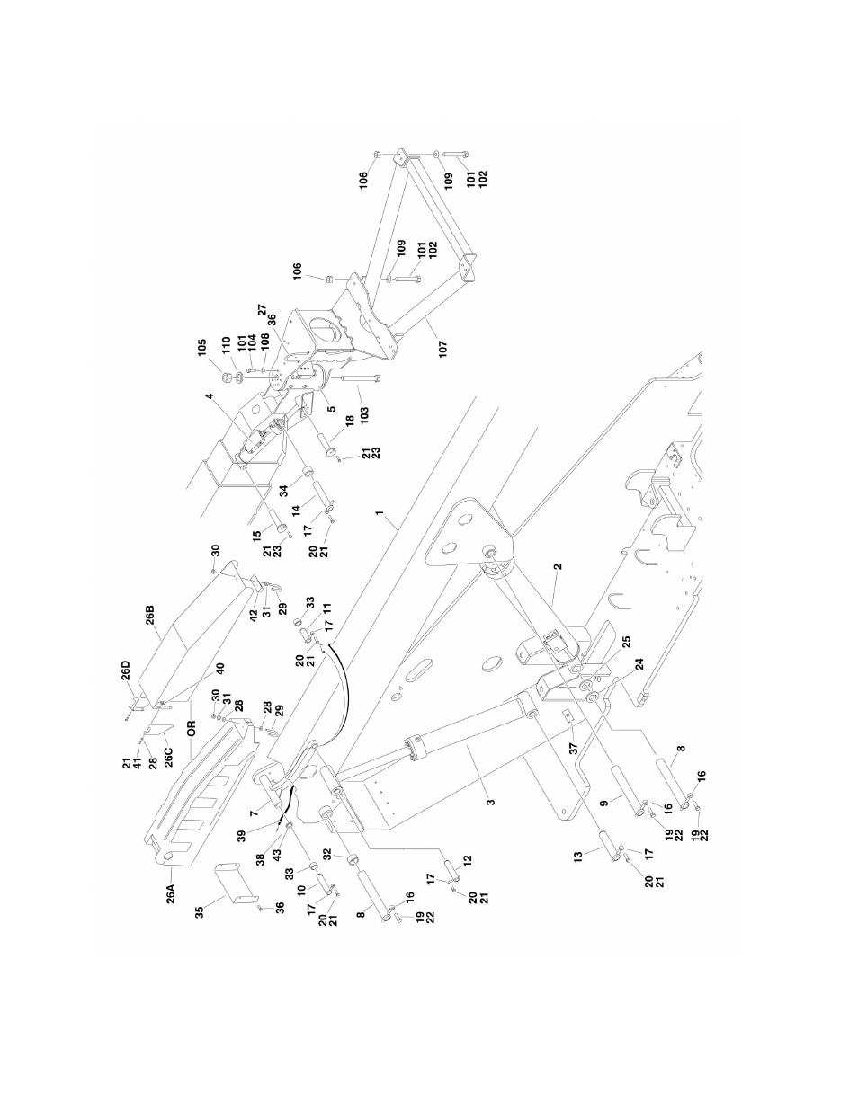 Figure 3-1. boom installation - 600s | JLG 600S_SJ Parts Manual User Manual | Page 146 / 299