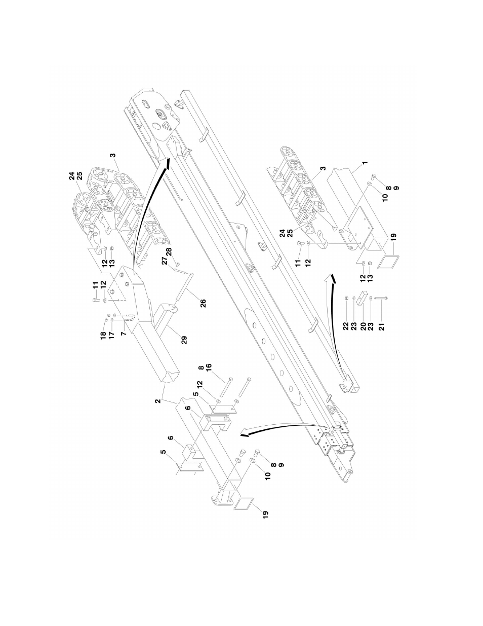 Figure 3-6. power track installations | JLG 600S_SJ Parts Manual User Manual | Page 166 / 299