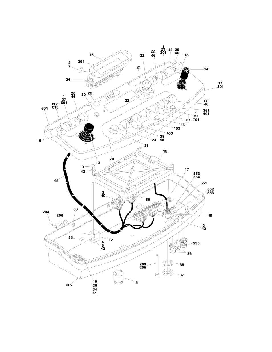 Figure 4-3. platform console assembly | JLG 600S_SJ Parts Manual User Manual | Page 176 / 299