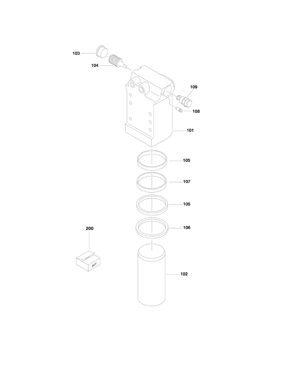 Figure 5-1. axle lockout cylinder assembly | JLG 600S_SJ Parts Manual User Manual | Page 188 / 299