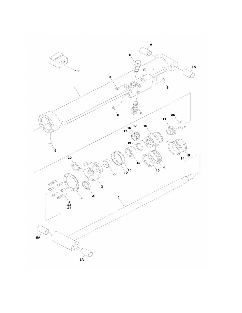 Figure 5-4. jib lift cylinder assembly - 660sj | JLG 600S_SJ Parts Manual User Manual | Page 196 / 299