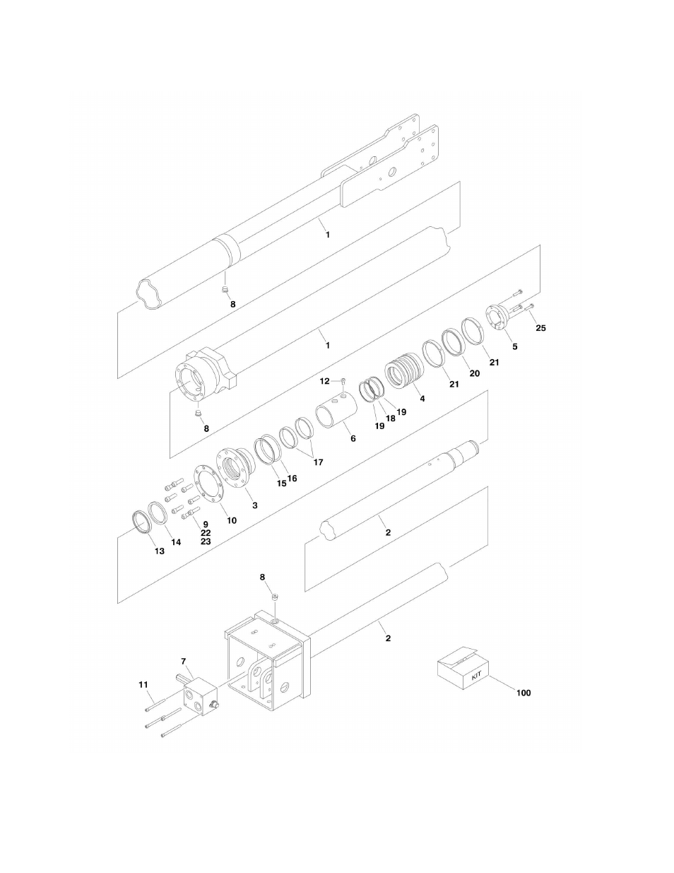 Figure 5-7. telescope cylinder assembly | JLG 600S_SJ Parts Manual User Manual | Page 202 / 299