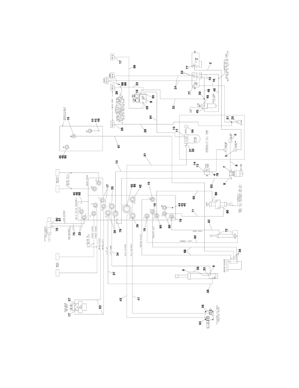 Figure 6-4. hydraulic diagram - standard | JLG 600S_SJ Parts Manual User Manual | Page 212 / 299