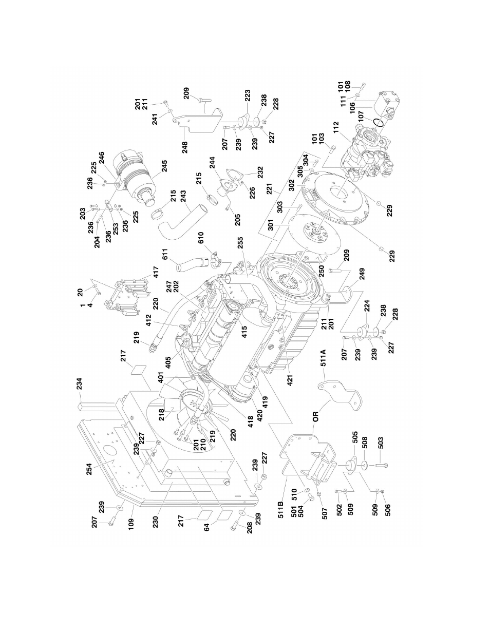 Figure 2-8. deutz d2011 engine installation | JLG 600S_SJ Parts Manual User Manual | Page 58 / 299