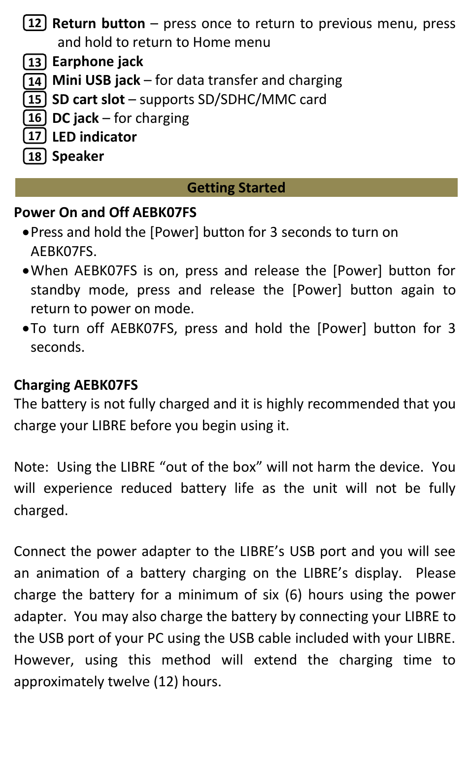 Aluratek AEBK07FS User Manual | Page 3 / 23