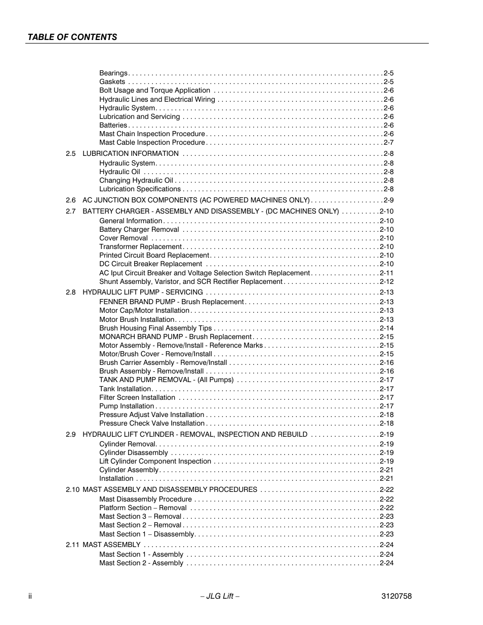 JLG 19AMI (3120758) Service Manual User Manual | Page 8 / 68