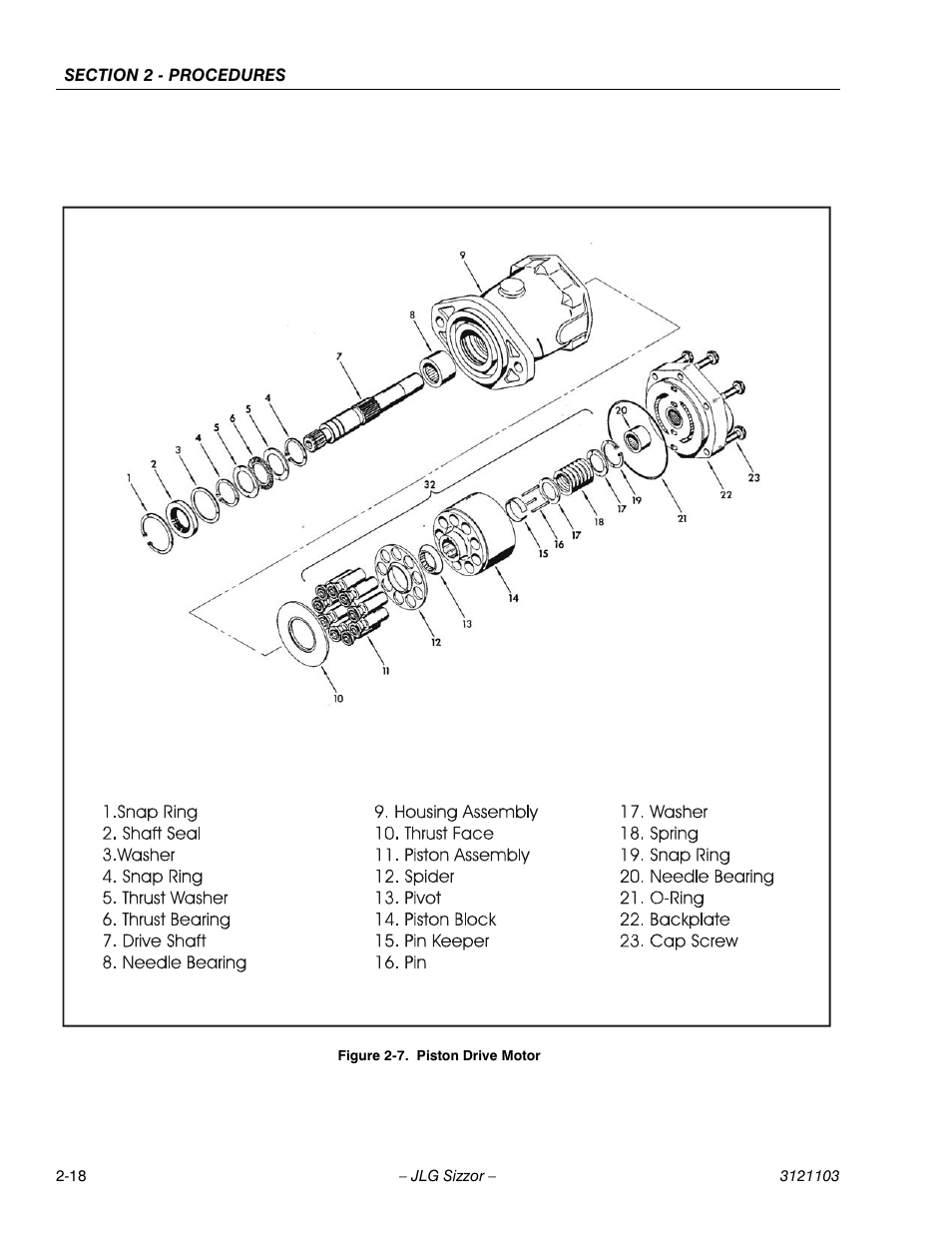 Piston drive motor -18 | JLG 500RTS ANSI Service Manual User Manual | Page 34 / 80