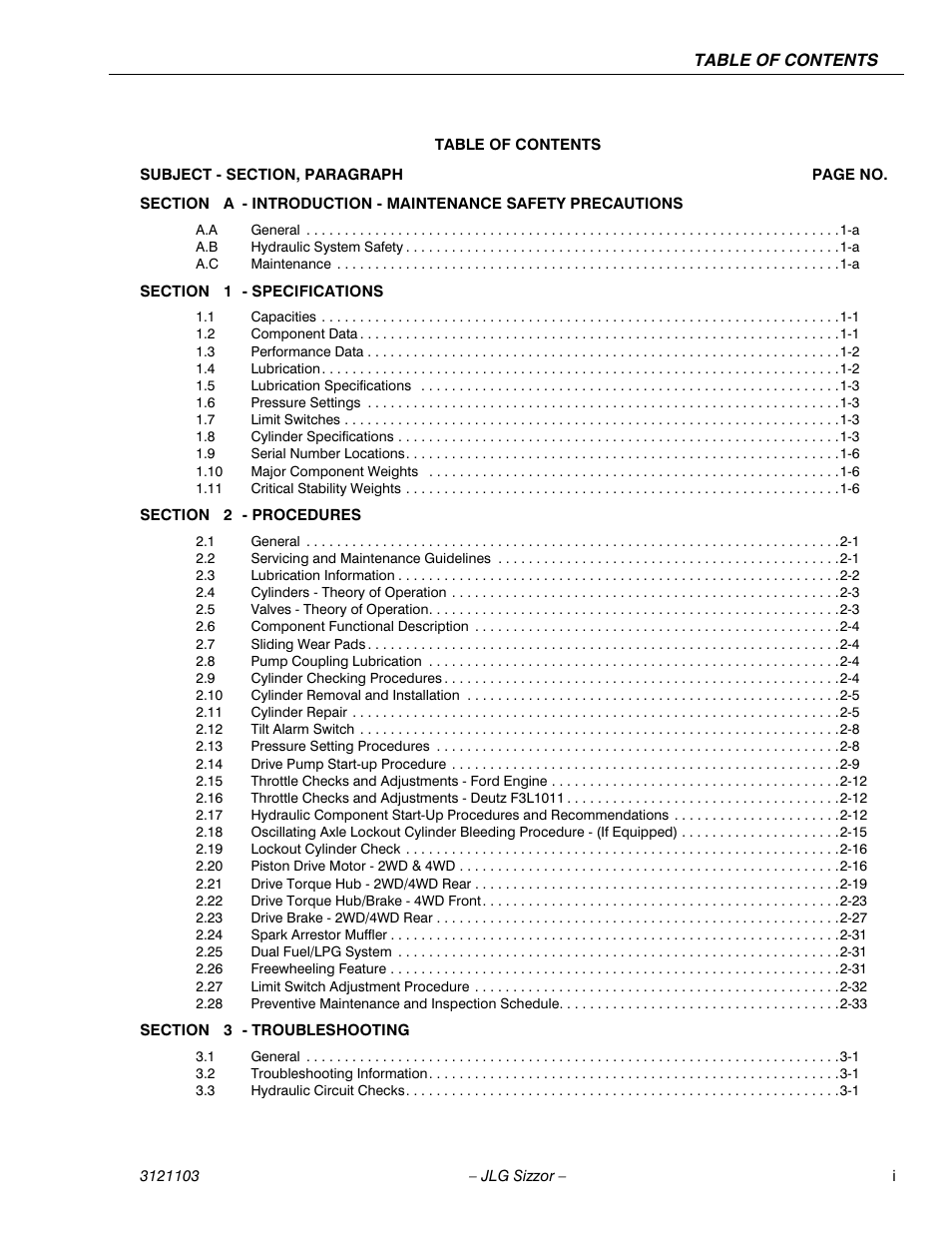 JLG 500RTS ANSI Service Manual User Manual | Page 5 / 80