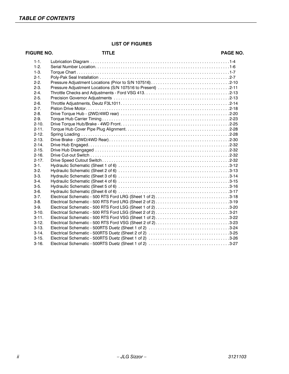 JLG 500RTS ANSI Service Manual User Manual | Page 6 / 80