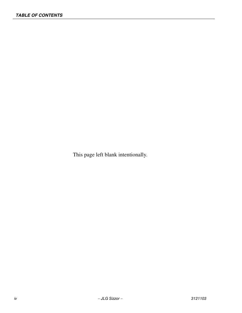 This page left blank intentionally | JLG 500RTS ANSI Service Manual User Manual | Page 8 / 80