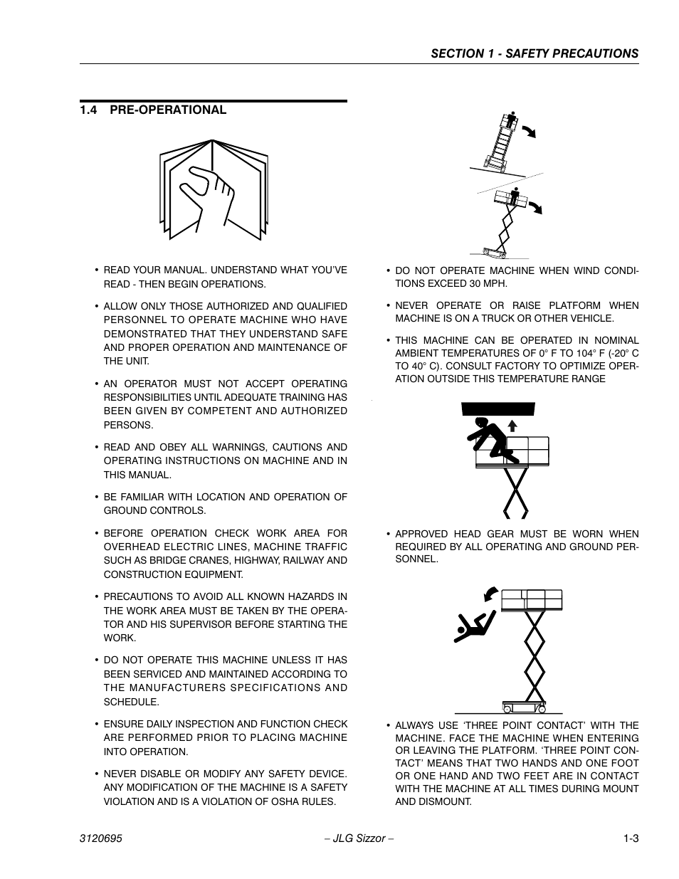 4 pre-operational, Pre-operational -3 | JLG 500RTS ANSI Operator Manual User Manual | Page 11 / 48