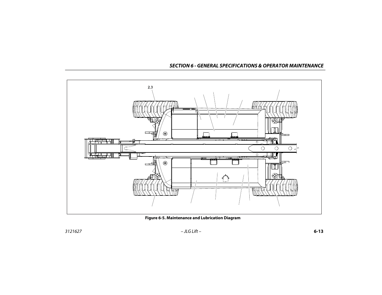 Maintenance and lubrication diagram -13 | JLG 800A_AJ Operator Manual User Manual | Page 113 / 134