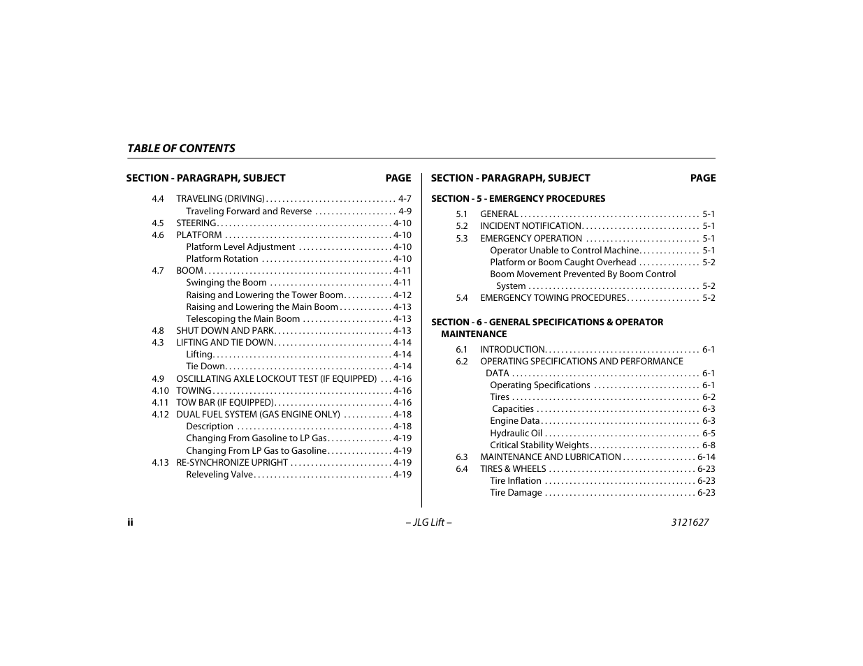 JLG 800A_AJ Operator Manual User Manual | Page 8 / 134