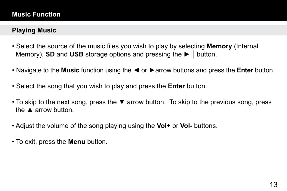 Aluratek ADMPF512F User Manual | Page 13 / 24