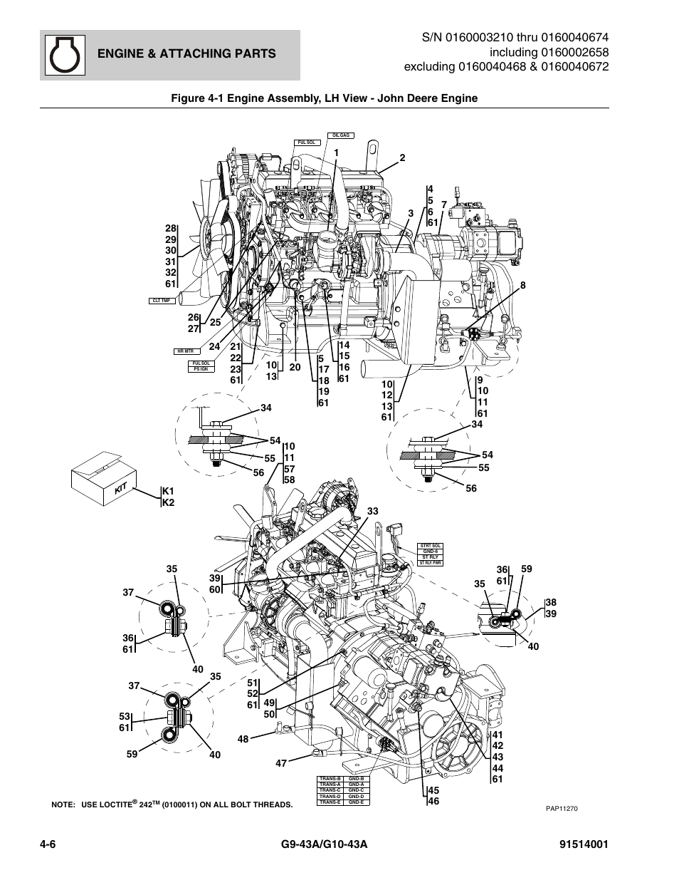 Engine & attaching parts | JLG G10-43A Parts Manual User Manual | Page 128 / 788