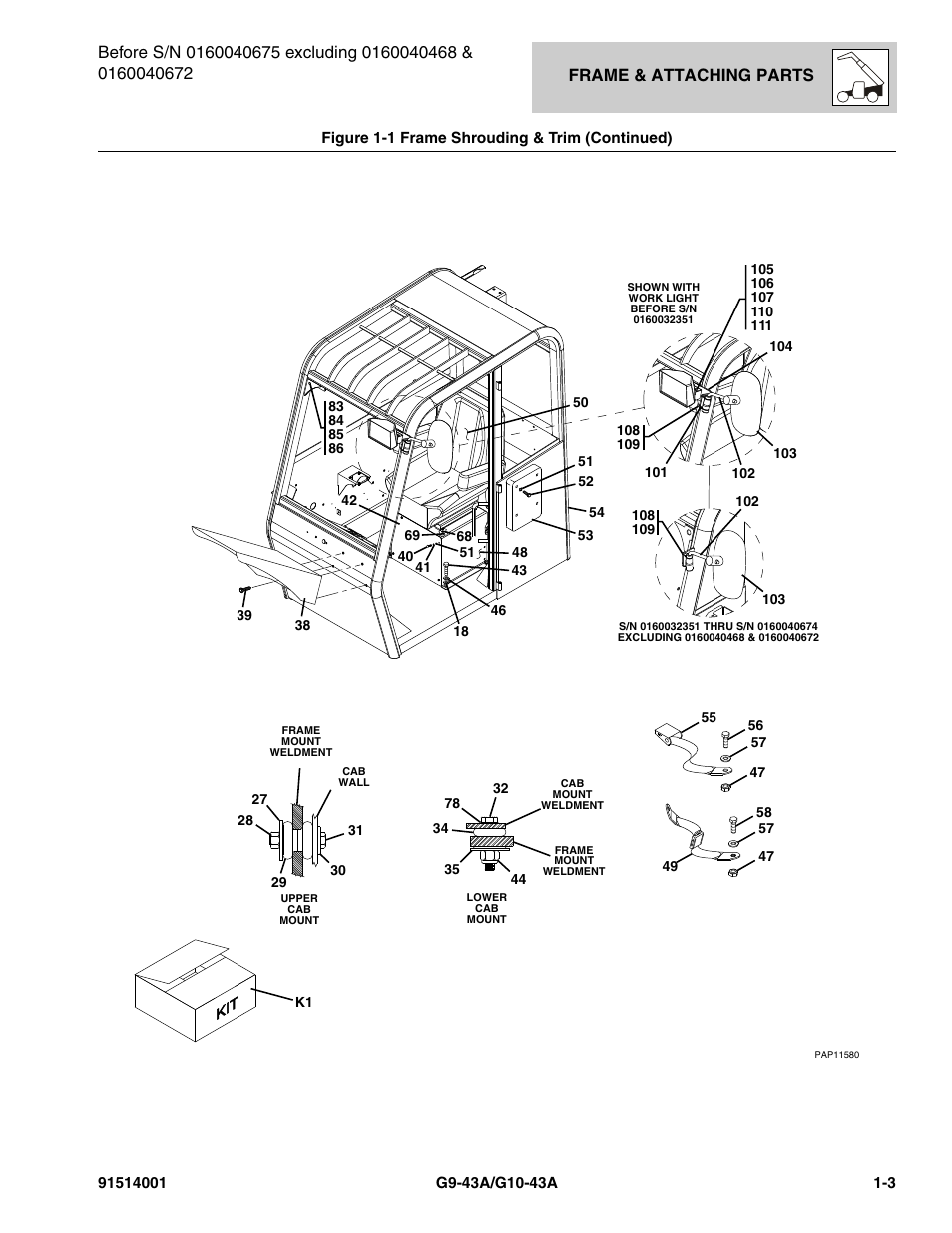 Frame & attaching parts | JLG G10-43A Parts Manual User Manual | Page 13 / 788